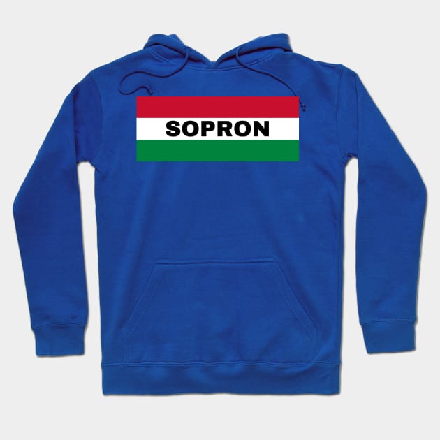 Sopron City in Hungarian Flag Hoodie by aybe7elf